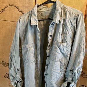 Olive green button up shirt